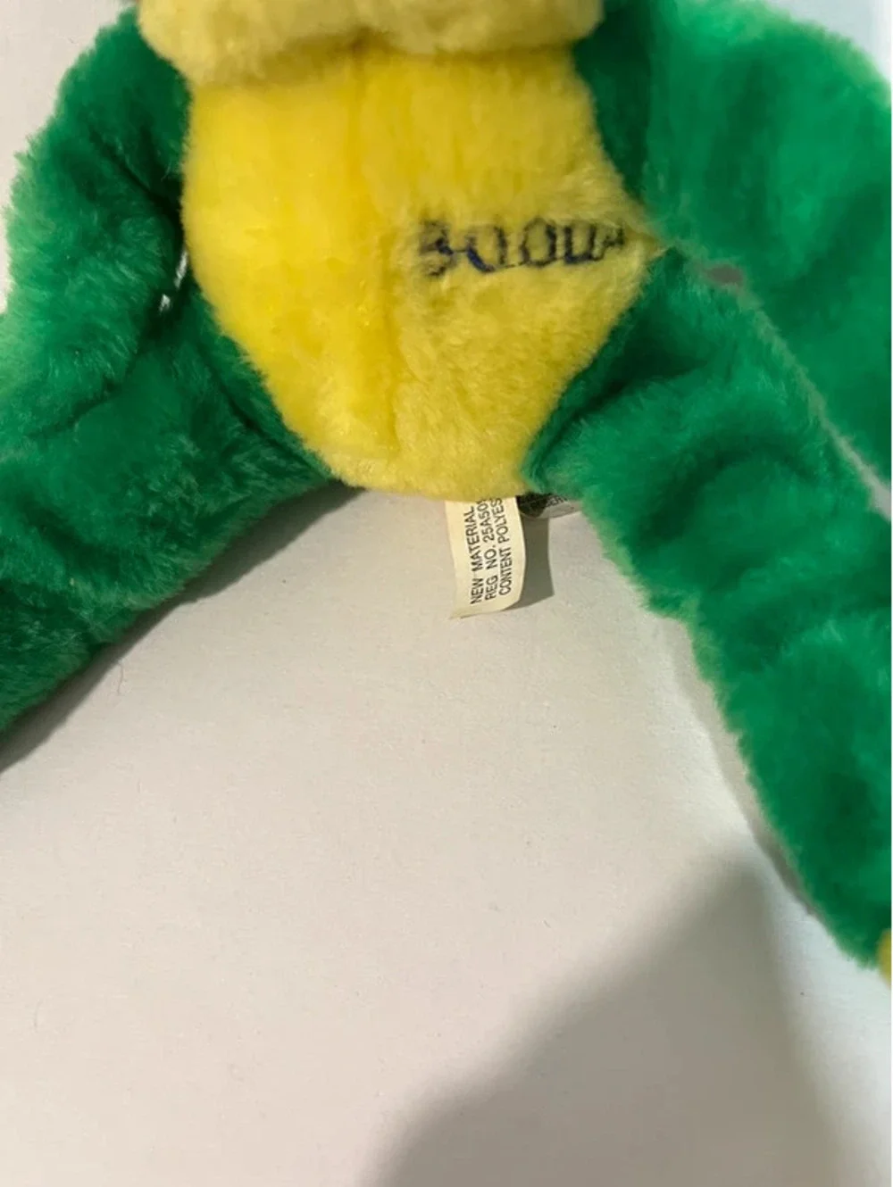 Plush Frog Stuffed Animal Booda frog Toad Toy Firm Green Yellow